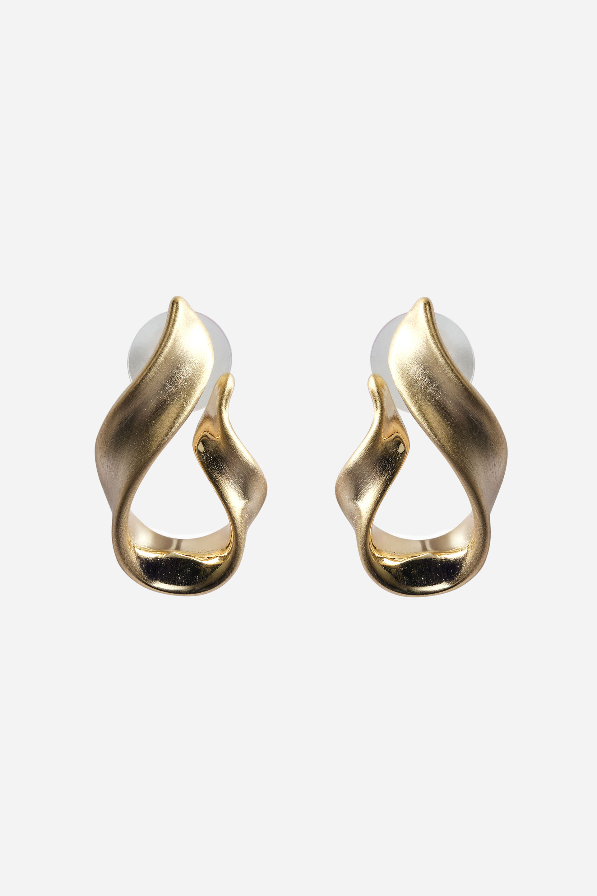 Molten Gold Twist Earrings